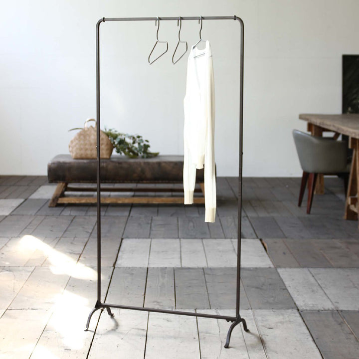 ハンガーラックジョセフアイアンハイ組立式幅71cm収納幅71×奥行30×高さ144cm