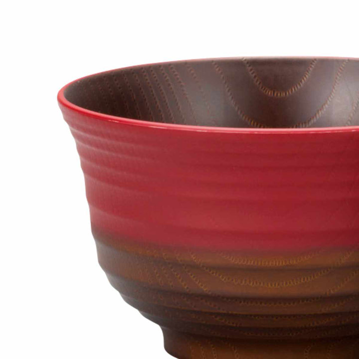 丼鉢日本伝統色丼黒／朱2個入