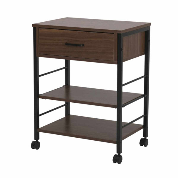 キッチンワゴン幅50.5cmキャスター付きスリム作業台メラミン