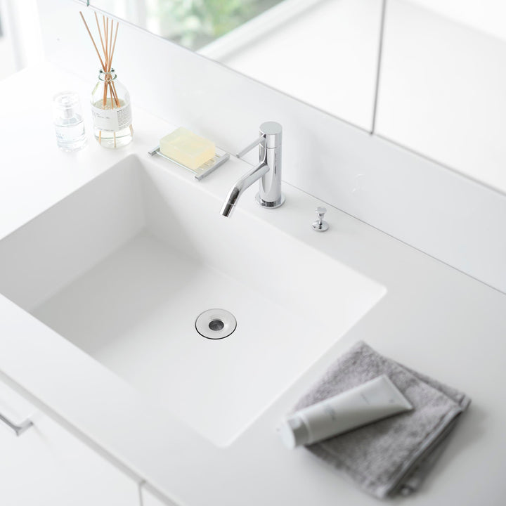 山崎実業tower洗面排水口ゴミ受けネットホルダータワーシルバー