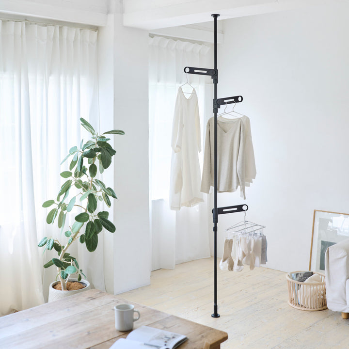 室内物干し竿受け室内つっぱり竿受け3段