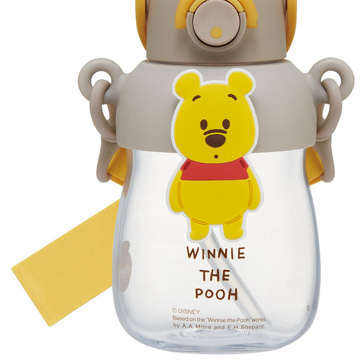 水筒650mlラバーマスコット付ストローボトルくまのプーさん