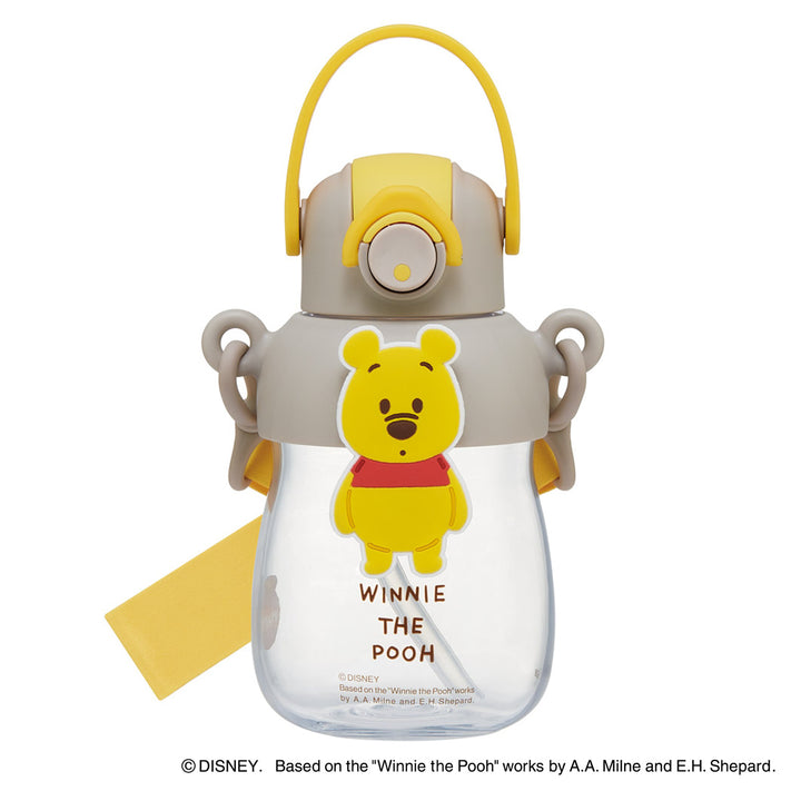 水筒650mlラバーマスコット付ストローボトルくまのプーさん