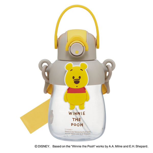 水筒650mlラバーマスコット付ストローボトルくまのプーさん