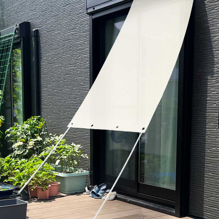 日除け遮熱オーニング90cm×180cmホワイトシルバー