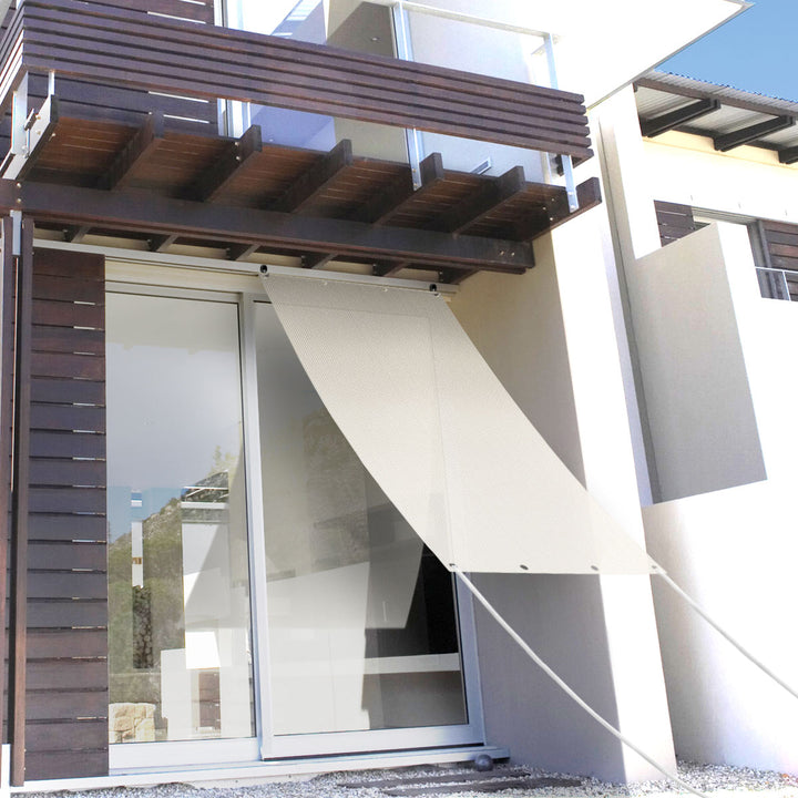 日除け遮熱オーニング90cm×180cmホワイトシルバー