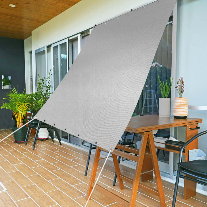 日除け遮熱オーニング180cm×180cmホワイトシルバー