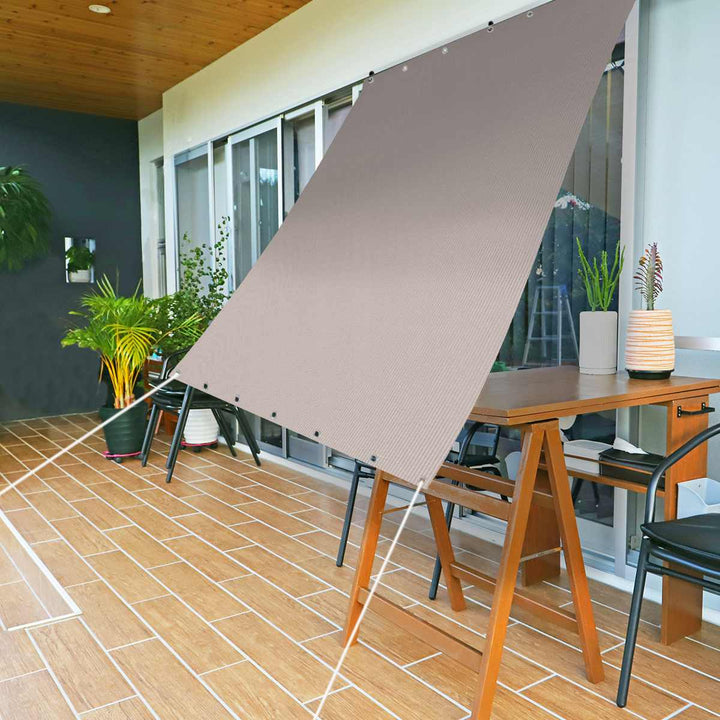 日除け防虫オーニング180cm×180cmブラウングレー