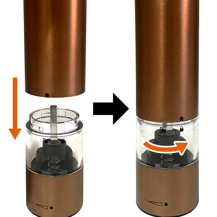 電動ミル充電式atomico台付きソルト＆ペッパーミル