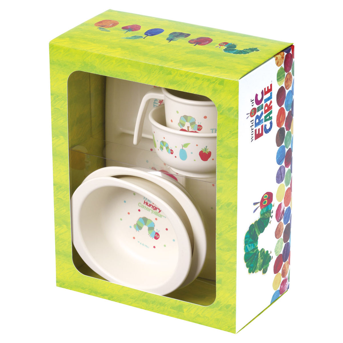 Tupperware マンチキッズシリーズ ベビー用食器セット ベビー食器セット はらぺこあおむし ベビー 食器 セット ハンドル付き