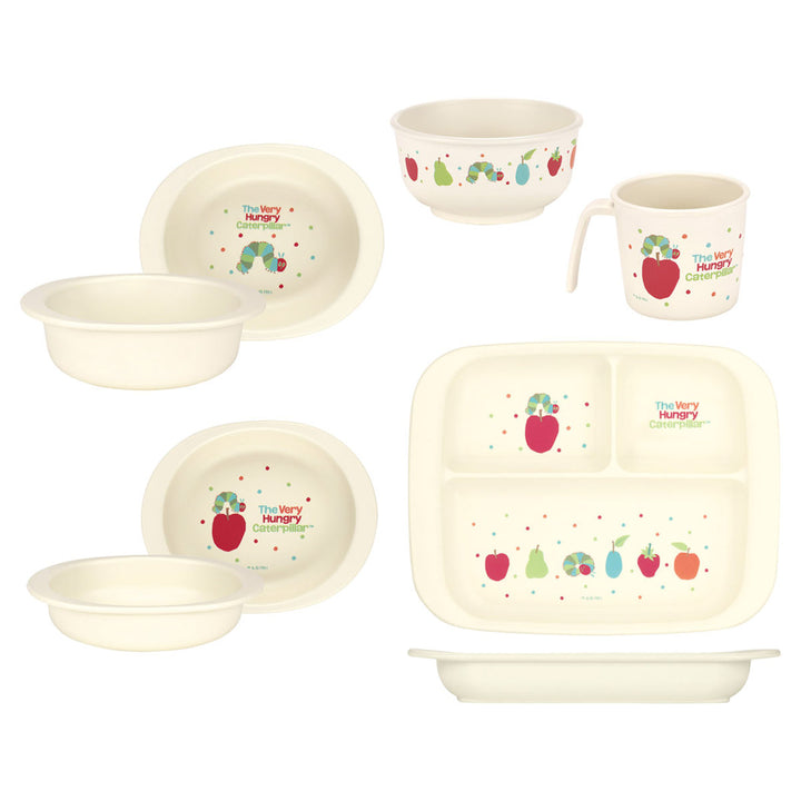 ベビー食器セットはらぺこあおむしベビー食器セットハンドル付きコップ茶わん小鉢小皿ランチ皿割れにくい