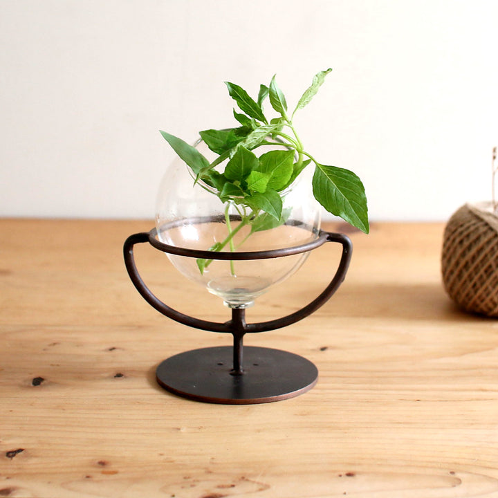 花瓶アイアンガラスカップフラワーベース