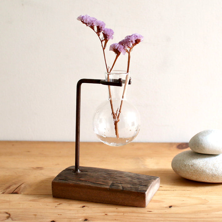 花瓶アイアンガラスハンギングフラワーベース