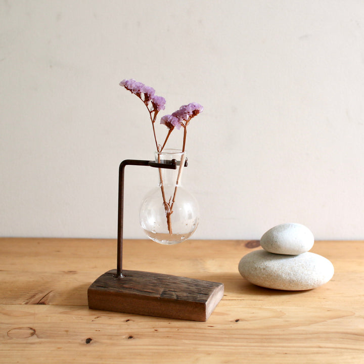 花瓶アイアンガラスハンギングフラワーベース