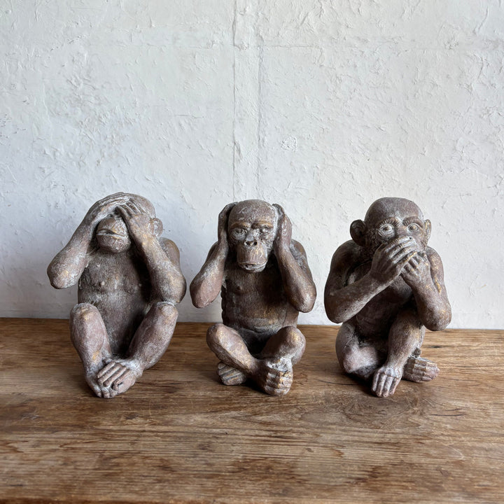 オブジェデコールセメントオブジェ見ザル聞カザル言ワザル3匹組