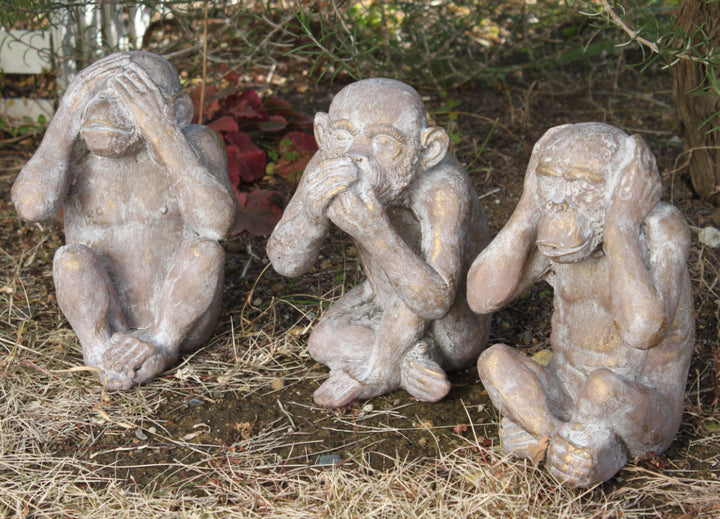 オブジェデコールセメントオブジェ見ザル聞カザル言ワザル3匹組