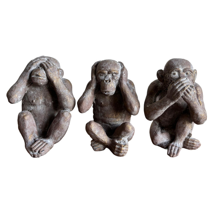 オブジェデコールセメントオブジェ見ザル聞カザル言ワザル3匹組