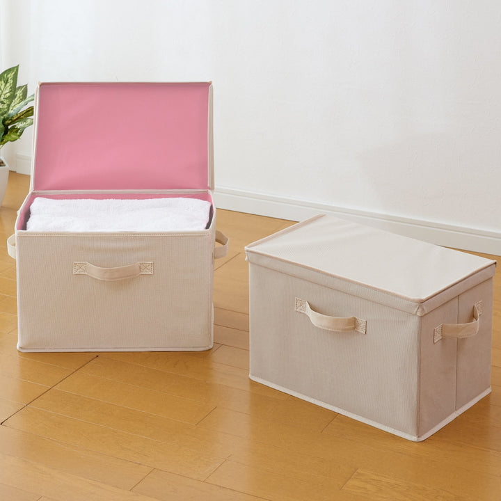 収納ボックス布不織布ふた付き整理箱2個組カラーボックスインナーボックス