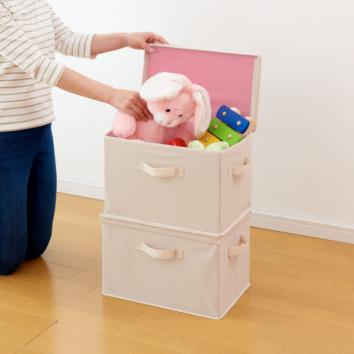 収納ボックス布不織布ふた付き整理箱2個組カラーボックスインナーボックス