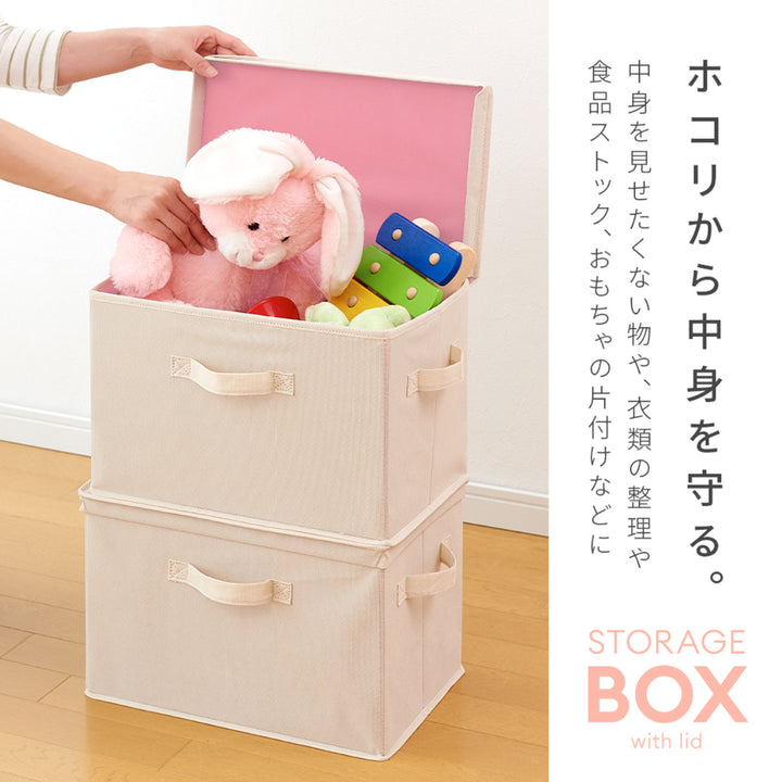 収納ボックス布不織布ふた付き整理箱2個組カラーボックスインナーボックス