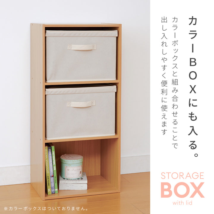 収納ボックス布不織布ふた付き整理箱2個組カラーボックスインナーボックス