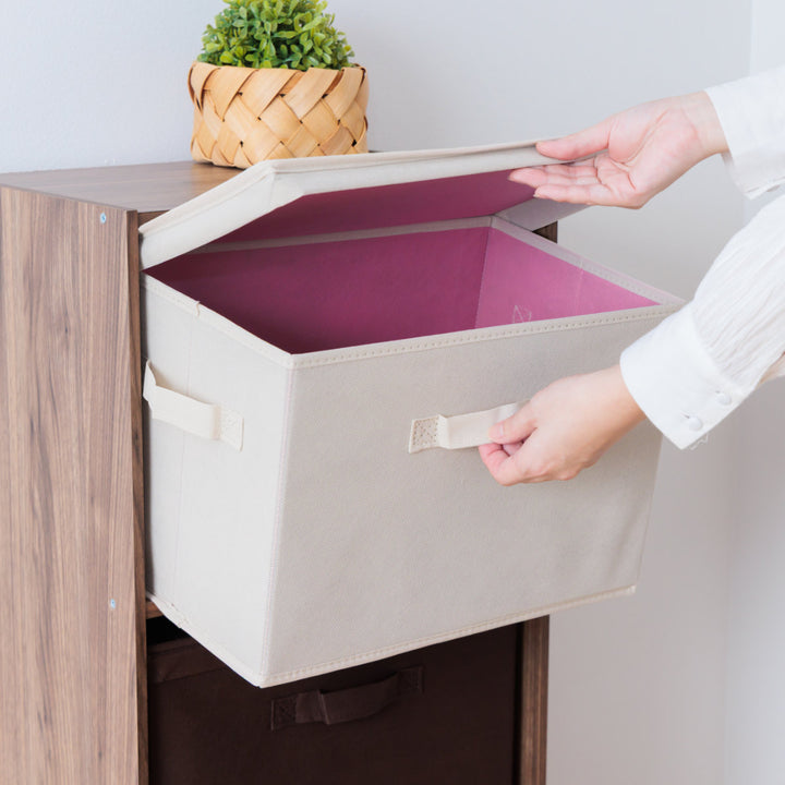 収納ボックス布不織布ふた付き整理箱2個組カラーボックスインナーボックス