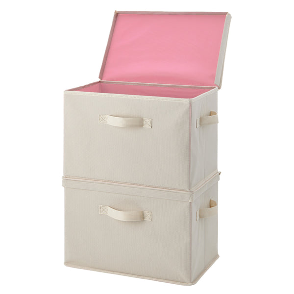 収納ボックス布不織布ふた付き整理箱2個組カラーボックスインナーボックス