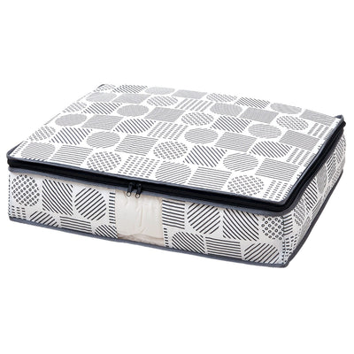 収納袋 羽毛布団収納袋 不織布 北欧柄 縦型 シングル コンパクト