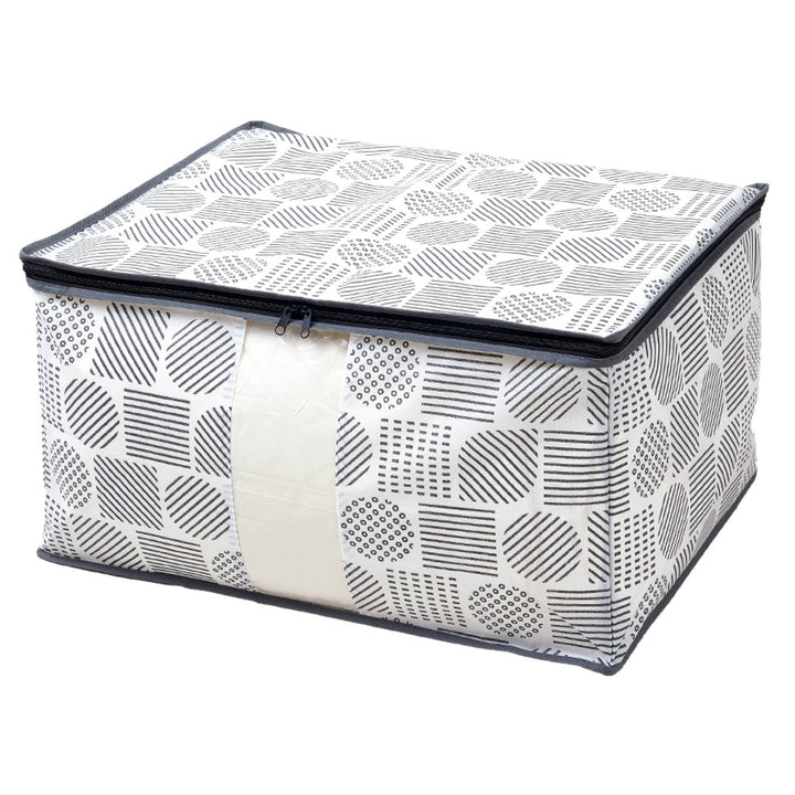 収納袋羽毛布団収納袋不織布北欧柄縦型ダブルコンパクト