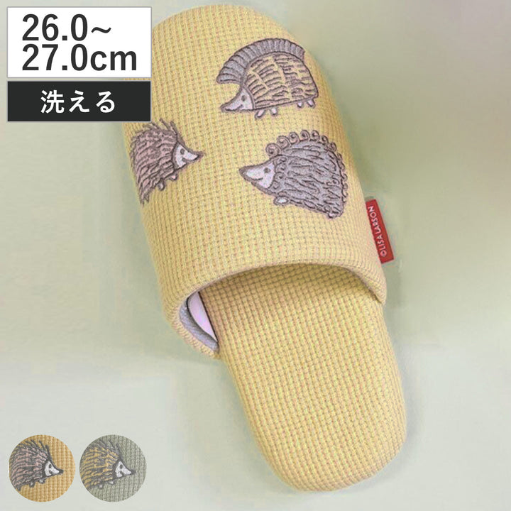 スリッパリサ・ラーソンはりねずみワッフルL26.0～27.0cm洗える