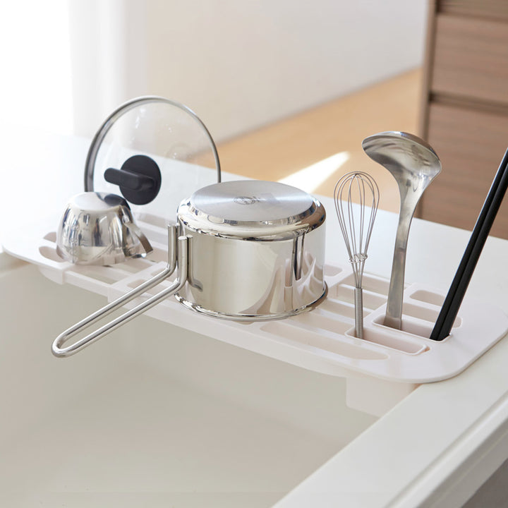 山崎実業AQUA伸縮水切りラックアクア