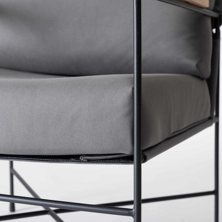 ラウンジチェア座面高43cm肘付リビングチェアアニスform