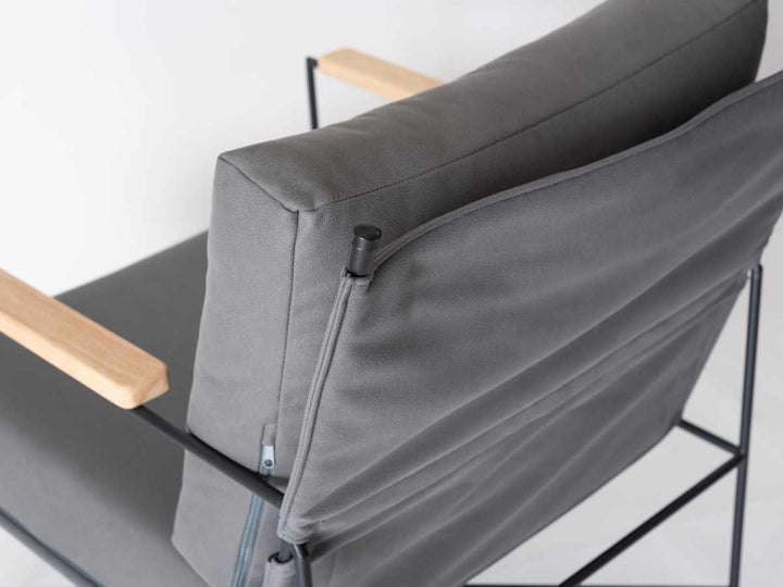 ラウンジチェア座面高43cm肘付リビングチェアアニスform