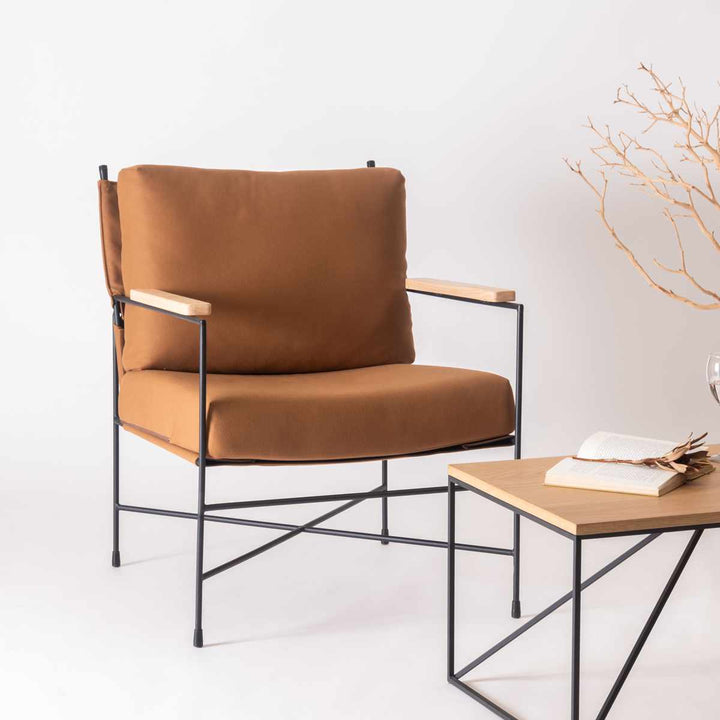 ラウンジチェア座面高43cm肘付リビングチェアアニスform