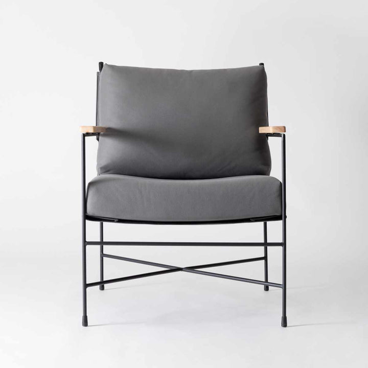 ラウンジチェア座面高43cm肘付リビングチェアアニスform