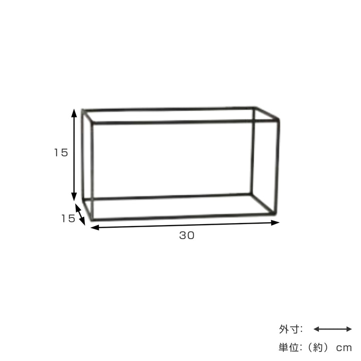 フレームジョセフアイアンディスプレイワイヤーフレームレクタングルLサイズ