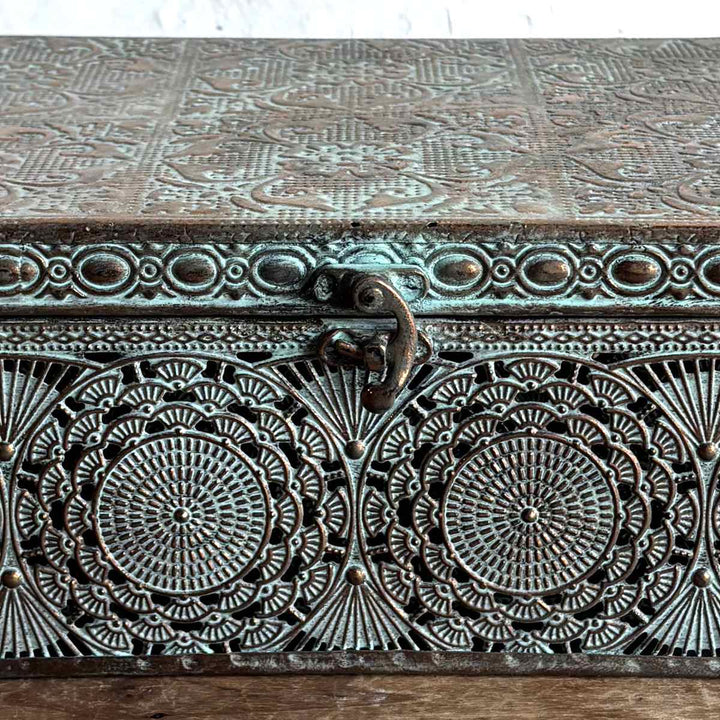 収納ボックスアンクブリキボックスS小物入れふた付き幅25.5×奥行17×高さ11cm