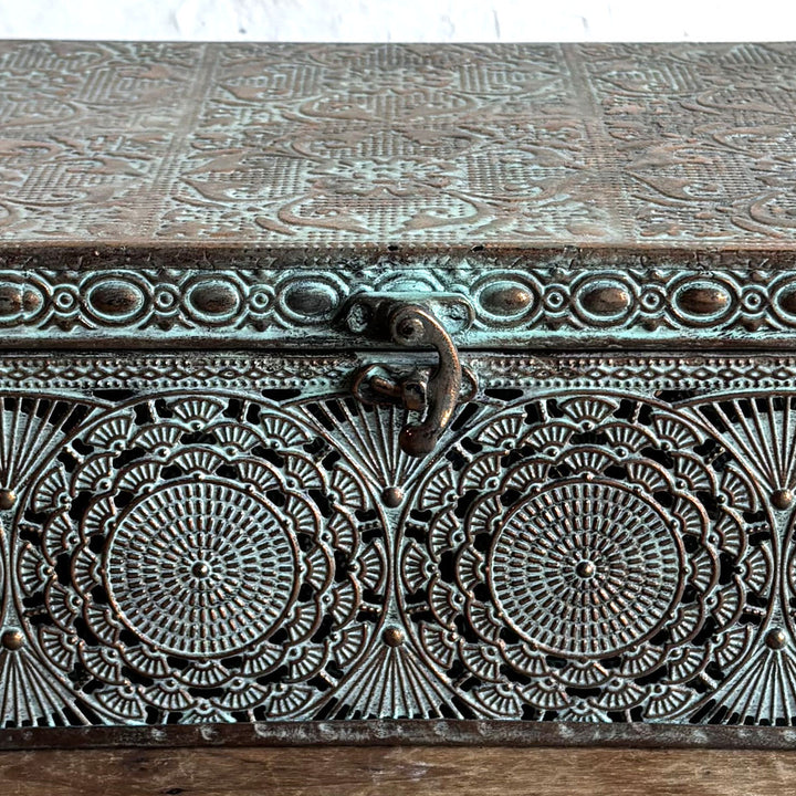 収納ボックスアンクブリキボックスL小物入れふた付き幅36×奥行23.5×高さ12cm