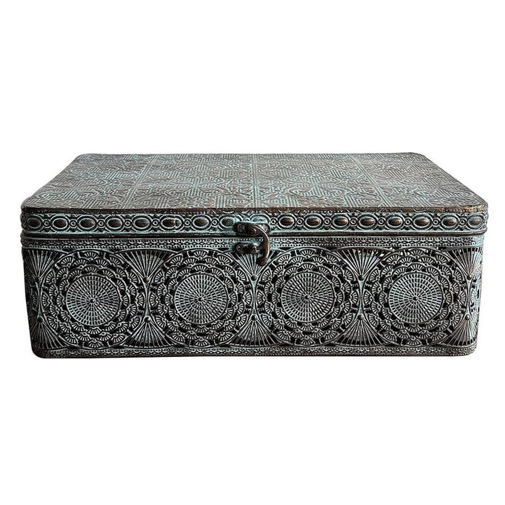 収納ボックスアンクブリキボックスL小物入れふた付き幅36×奥行23.5×高さ12cm