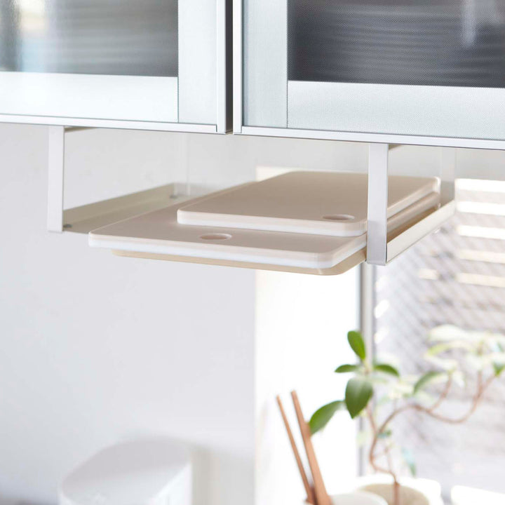 山崎実業Plate戸棚下収納ラックプレートホワイト