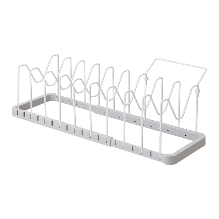 山崎実業Plateシンク下伸縮鍋蓋＆フライパンスタンドプレート