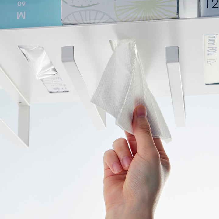 山崎実業Plate戸棚下多機能ラックプレートホワイト