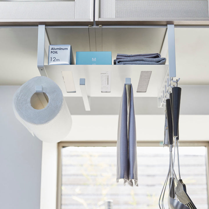 山崎実業Plate戸棚下多機能ラックプレートホワイト