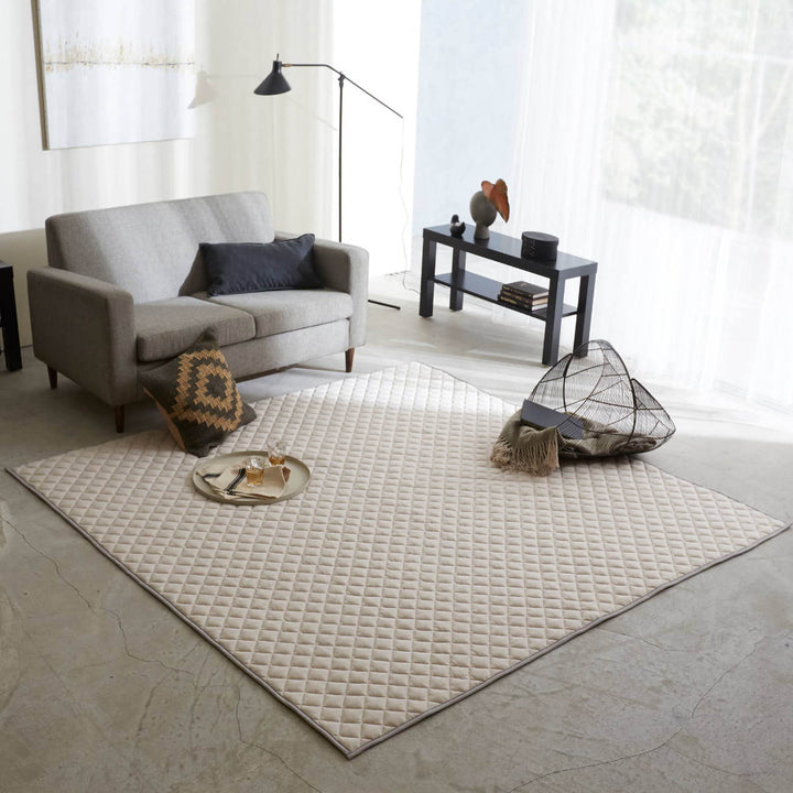 ラグFabtheHome130×190cmヘリンボーンニット洗える