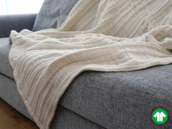 ガーゼケットシングルコットンリネン無添加日本製