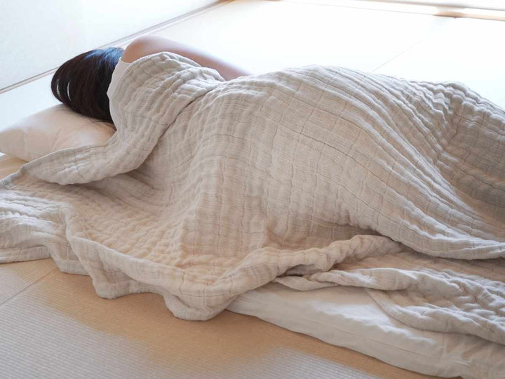 ガーゼケットシングルコットンリネン無添加日本製