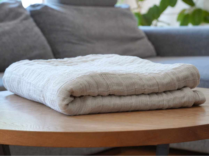 ガーゼケットシングルコットンリネン無添加日本製