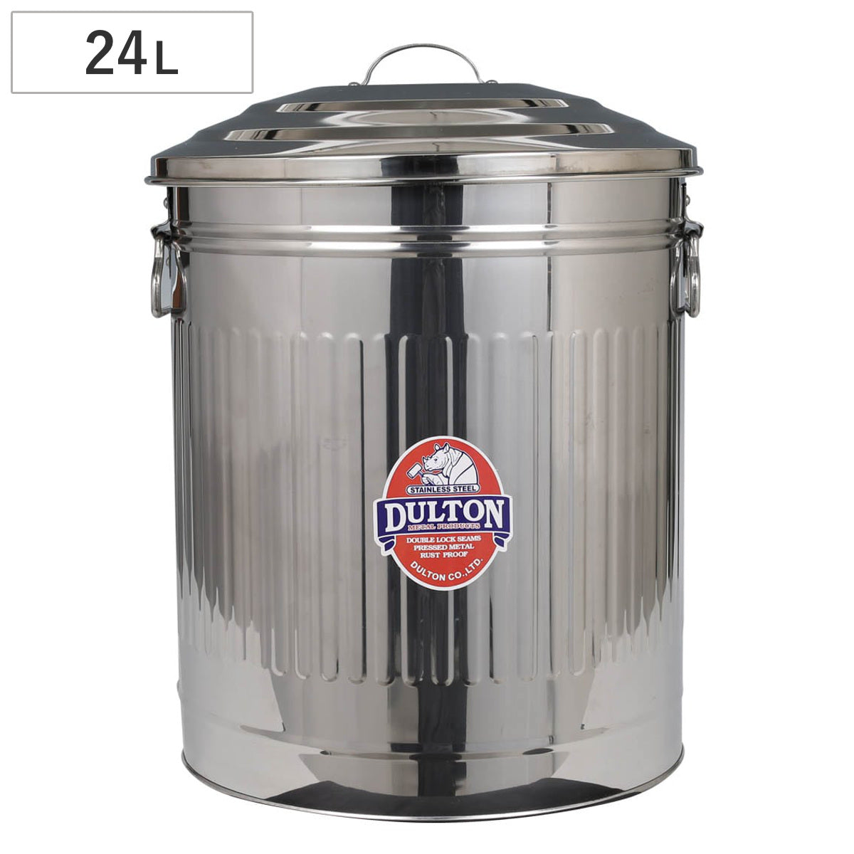 ダルトン ゴミ箱 24Lフタ付 ステンレス製 ガベージ カン Lサイズ