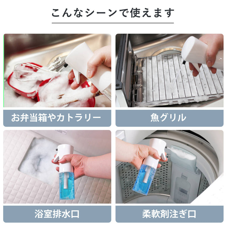 泡専用スプレースプレーボトル詰め替え用ボトル泡スプレー泡洗剤泡が出るバブル食器洗い水筒細部