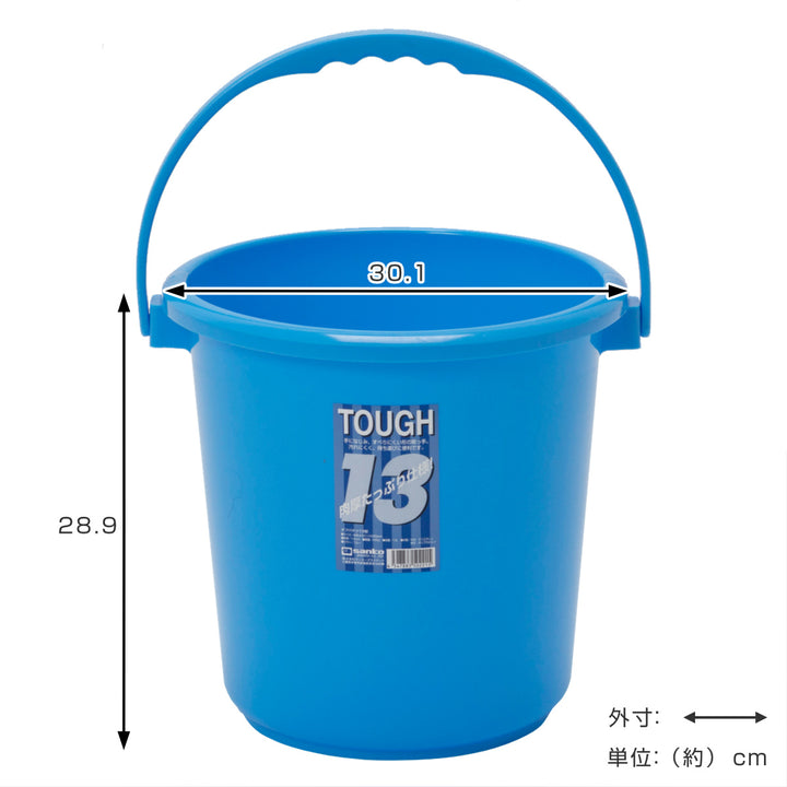 バケツ本体13L目盛り付き握りやすいニュータフバケツ